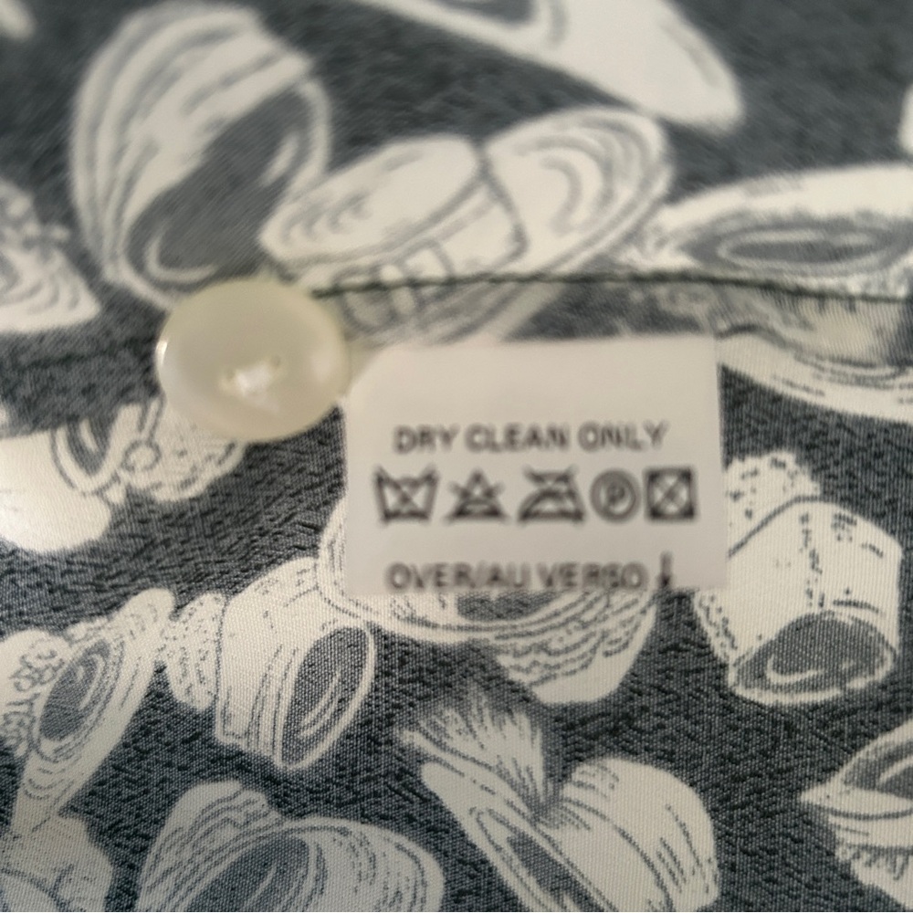Vintage 90s Liz Claiborne Hat-Print Blouse – Green & Ivory – Button Front – Size - Picture 15 of 15